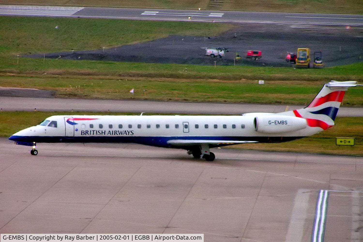 G-EMBS, 2000 Embraer EMB-145EU (ERJ-145EU) C/N 145357, Embraer ERJ-145EU [145357] (British Airways CitiExpress) Birmingham Int'l~G 01/02/2005