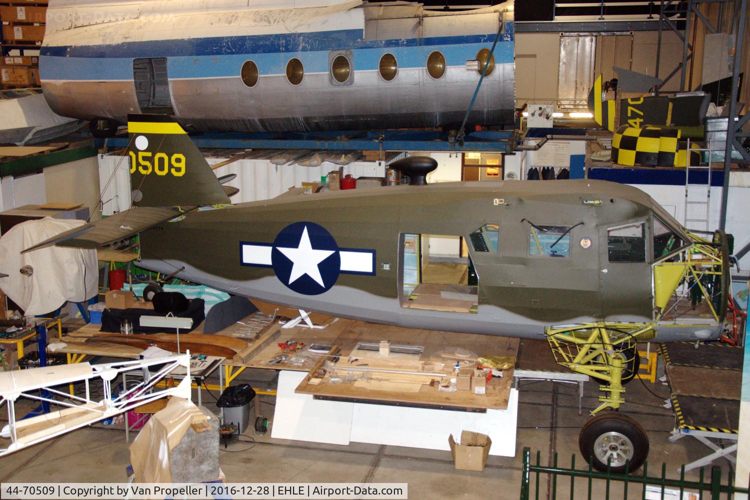 44-70509, 1944 Noorduyn UC-64A Norseman C/N 774, Norseman under restoration in the T2 hangar of the Aviodrome museum at Lelystad airport, the Netherlands