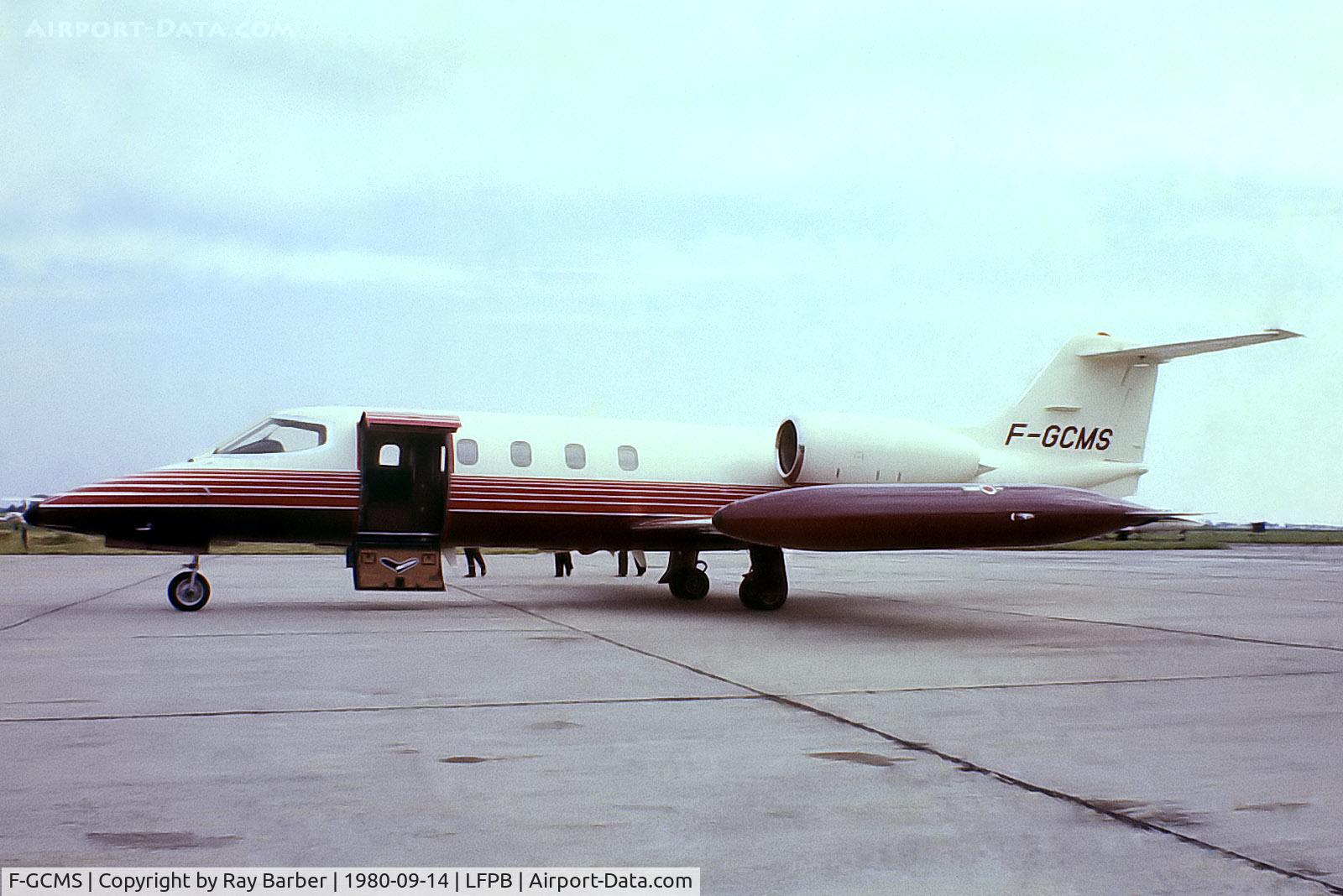F-GCMS, 1979 Gates Learjet 35A C/N 257, Learjet 35A [35A-257] Paris-Le Bourget~F 14/09/1980. From a slide.
