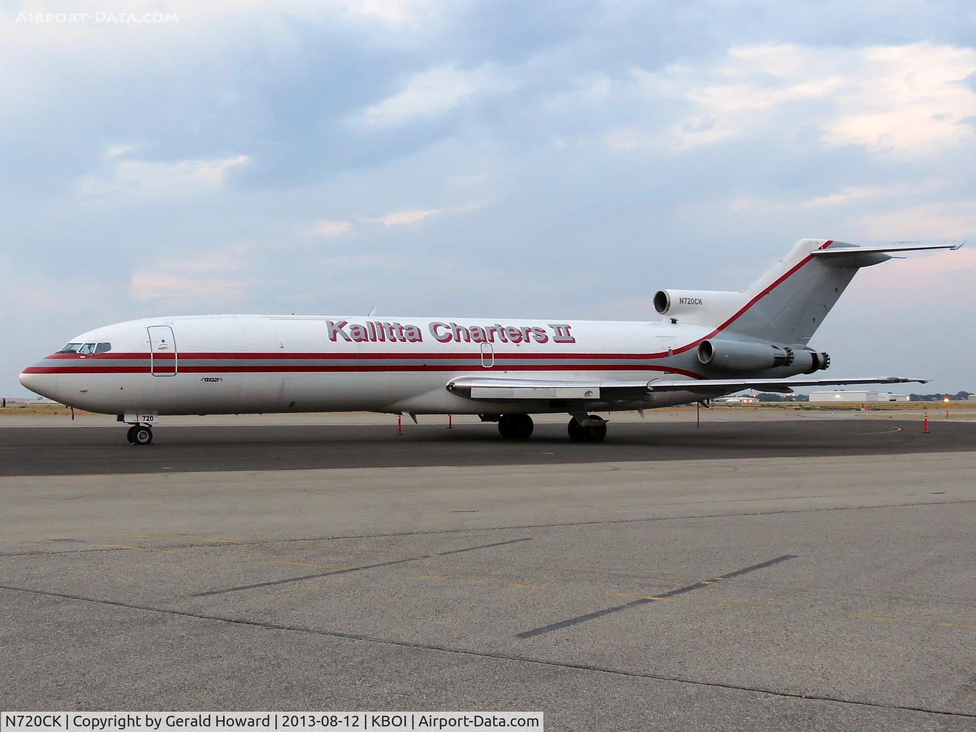 N720CK, 1977 Boeing 727-2B6 C/N 21298, Charter parked on the west deice ramp.