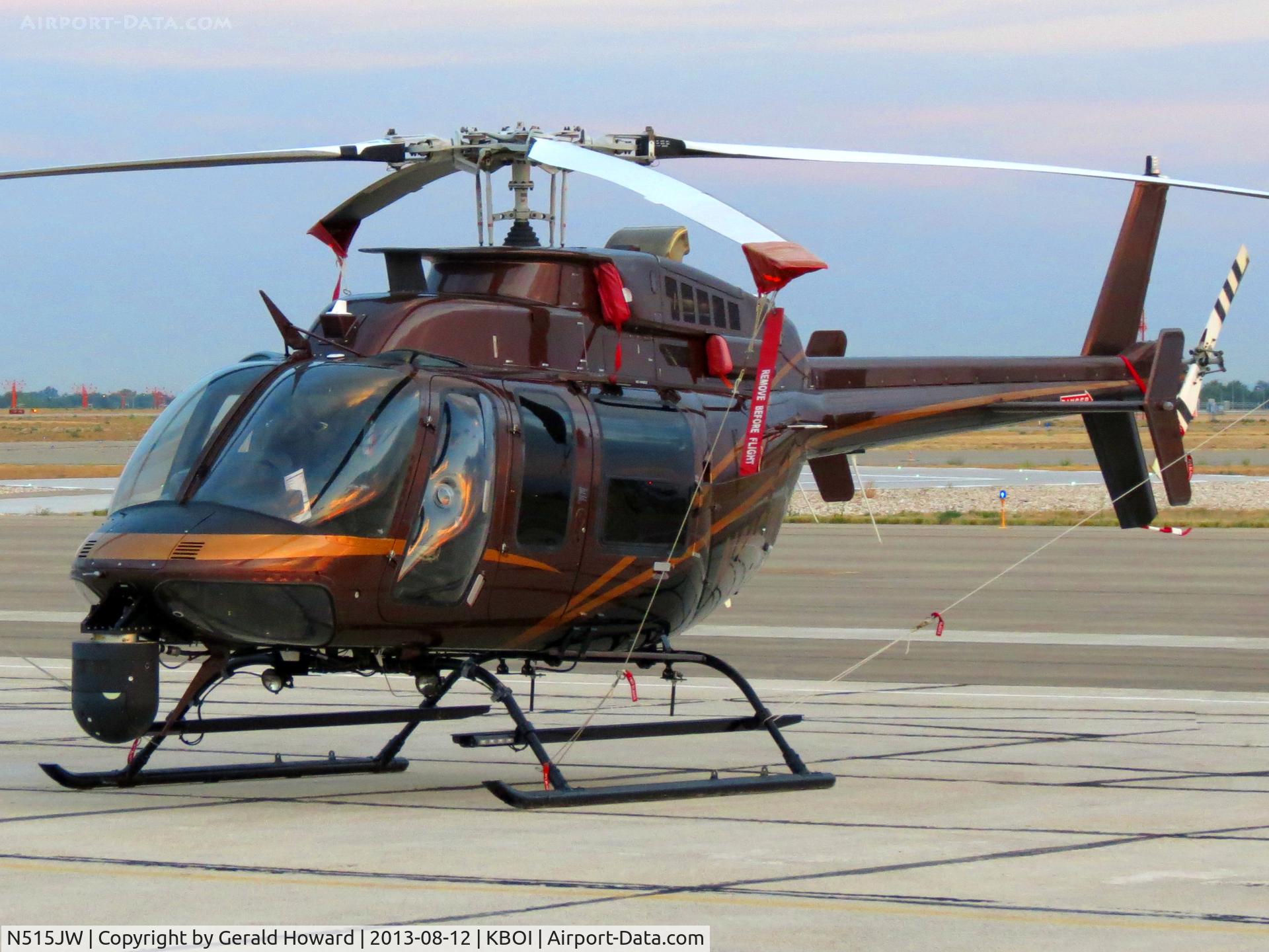 N515JW, 2006 Bell 407 C/N 53693, Early morning on the Western Aircraft ramp.