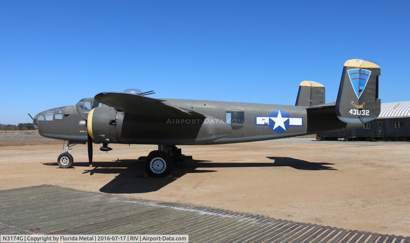 N3174G, 1944 North American TB-25N Mitchell C/N 108-34107 (44-31032), TB-25N