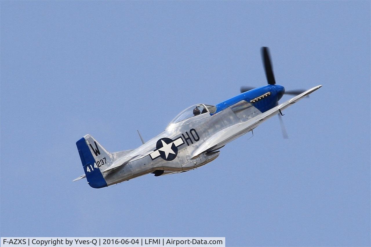 F-AZXS, 1944 North American F-51D Mustang C/N 122-40196, North American F-51D Mustang, On display, Istres-Le Tubé Air Base 125 (LFMI-QIE) open day 2016
