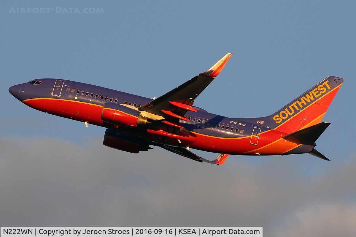N222WN, 2005 Boeing 737-7H4 C/N 34290, ksea in the morning