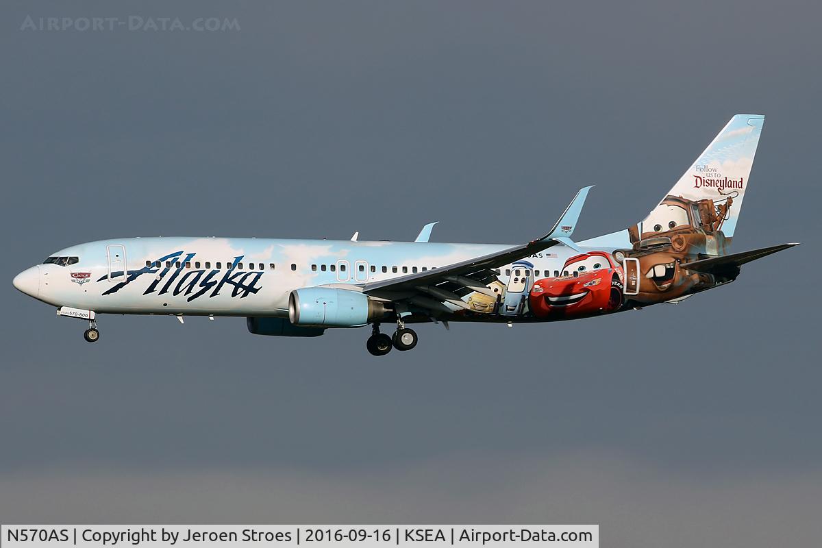 N570AS, 2007 Boeing 737-890 C/N 35185, great disneyland livery