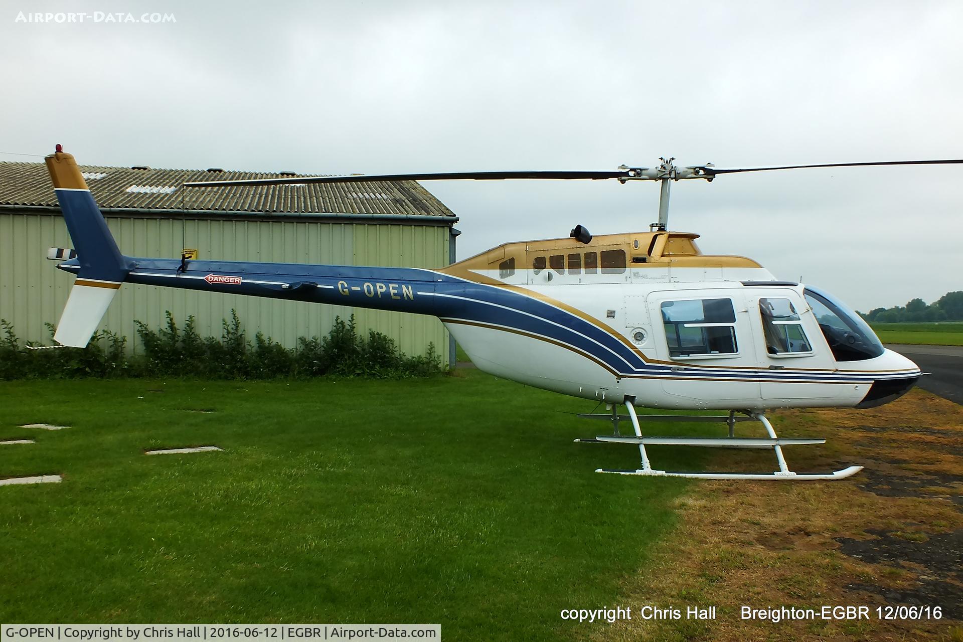 G-OPEN, 1994 Bell 206B JetRanger III C/N 4300, at Breighton