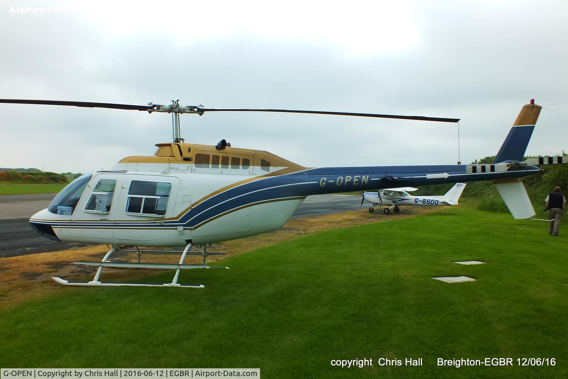 G-OPEN, 1994 Bell 206B JetRanger III C/N 4300, at Breighton