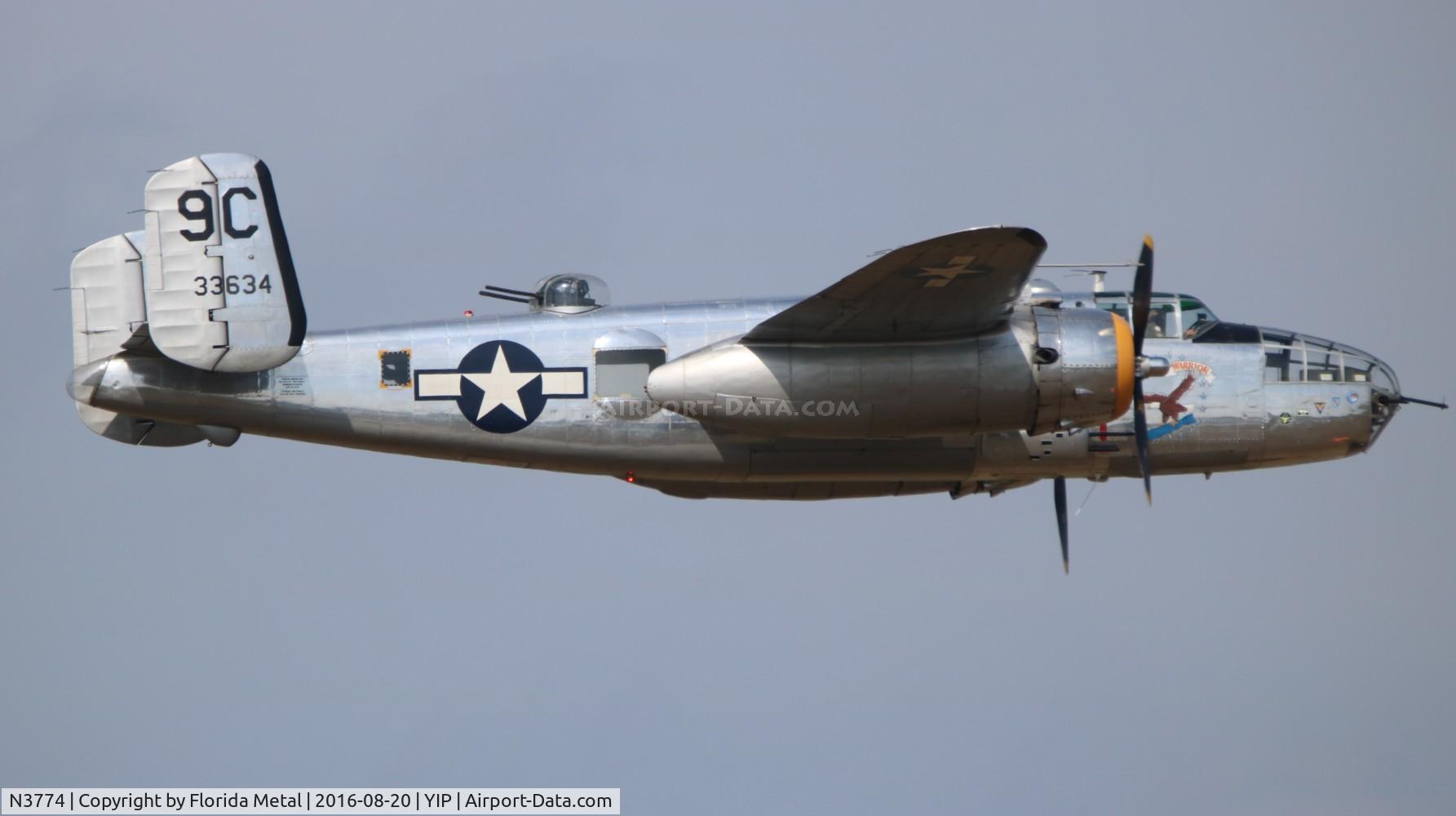 N3774, 1943 North American B-25D Mitchell C/N 100-23960, Yankee Warrior