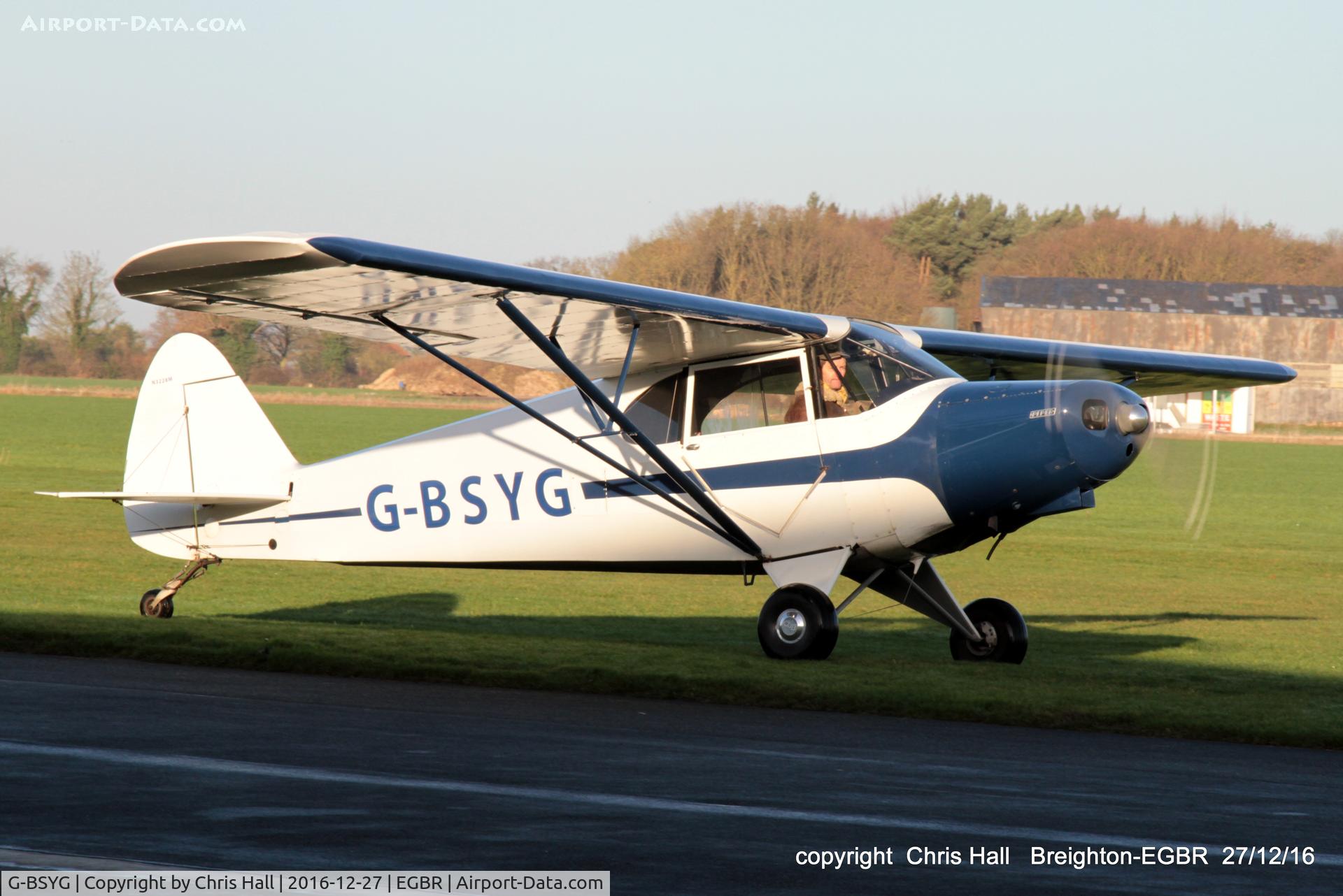 G-BSYG, 1947 Piper PA-12 Super Cruiser C/N 12-2106, at Breighton