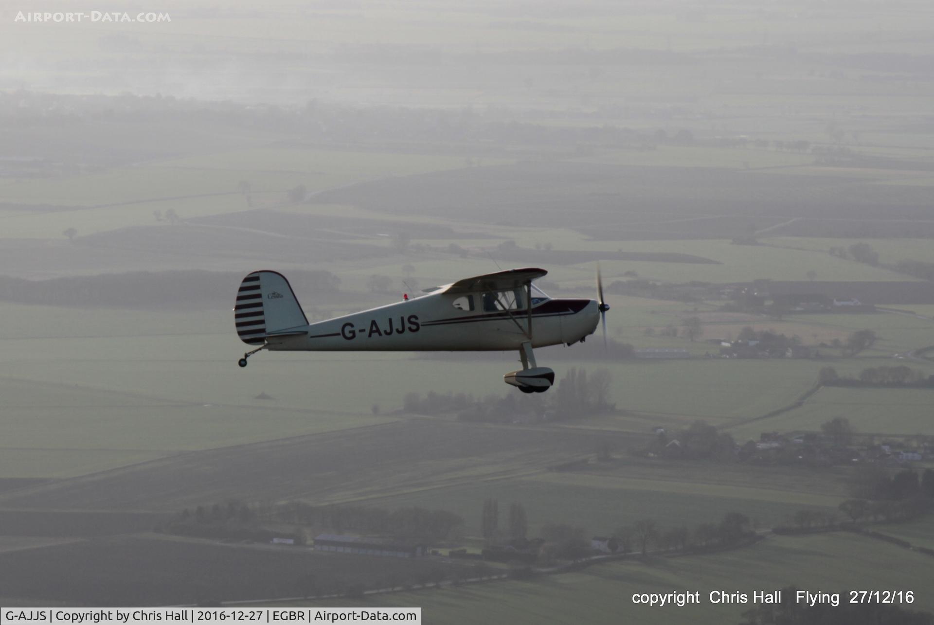 G-AJJS, 1947 Cessna 120 C/N 13047, air 2 air with Graham in his Cessna 120