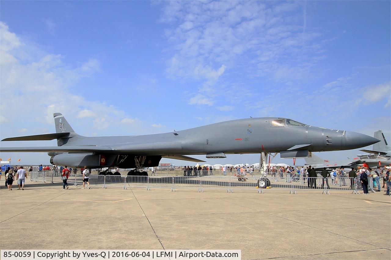 85-0059, 1985 Rockwell B-1B Lancer C/N 19, Rockwell B-1B Lancer, Static display, Istres-Le Tubé Air Base 125 (LFMI-QIE) open day 2016