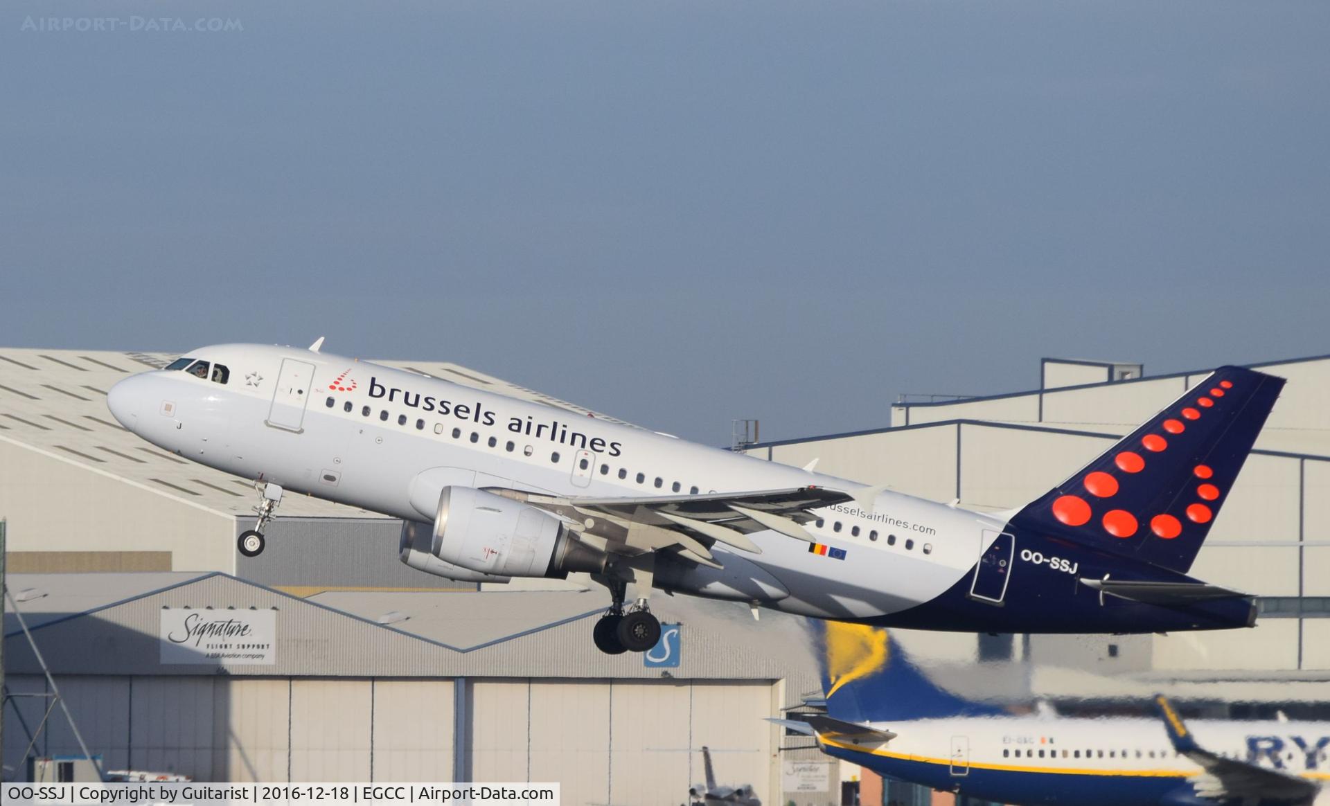 OO-SSJ, 2002 Airbus A319-111 C/N 1759, At Manchester