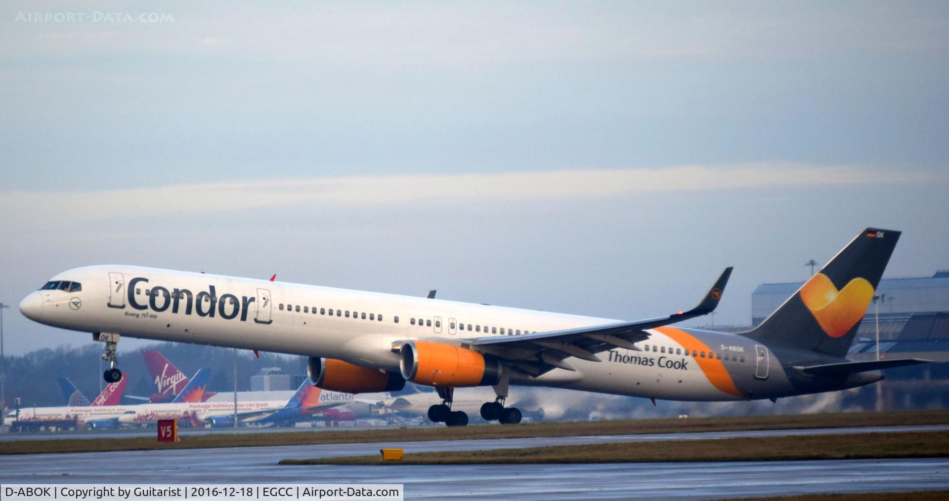D-ABOK, 2000 Boeing 757-330 C/N 29020, At Manchester