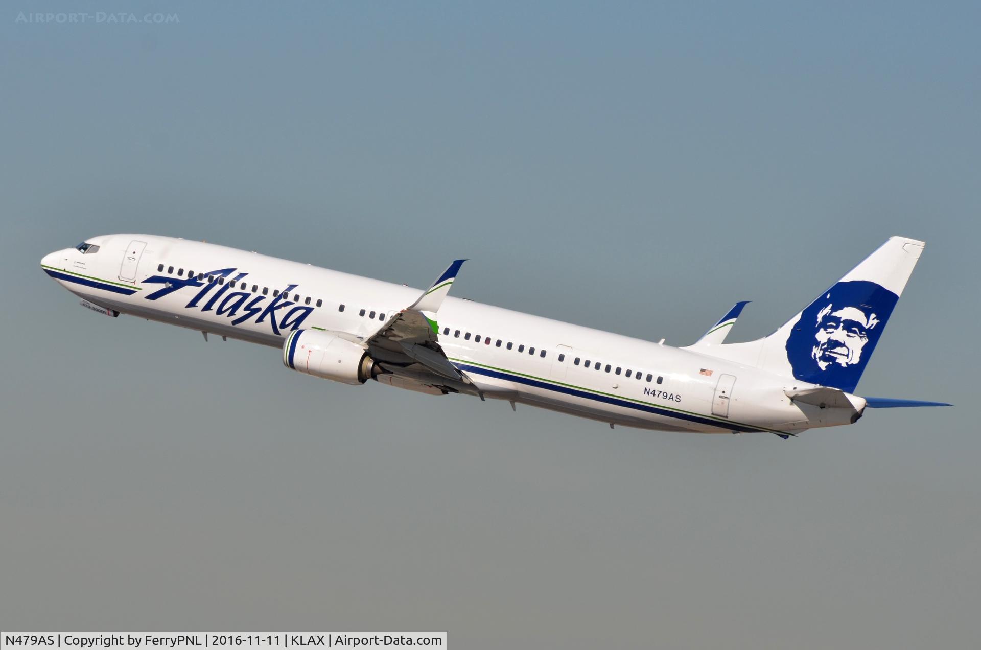 N479AS, 2015 Boeing 737-900/ER C/N 60576, Alaska B739 pulling-out of LAX