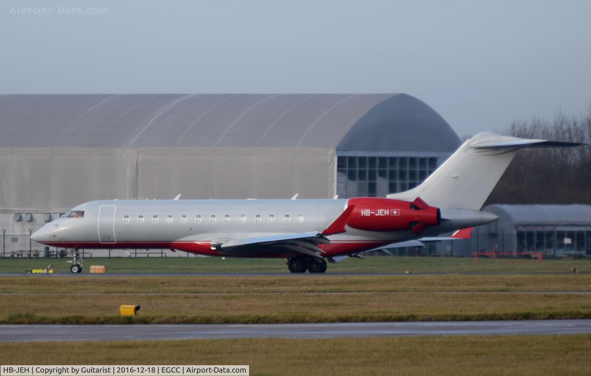 HB-JEH, Bombardier BD-700-1A10 Global Express C/N 9523, At Manchester