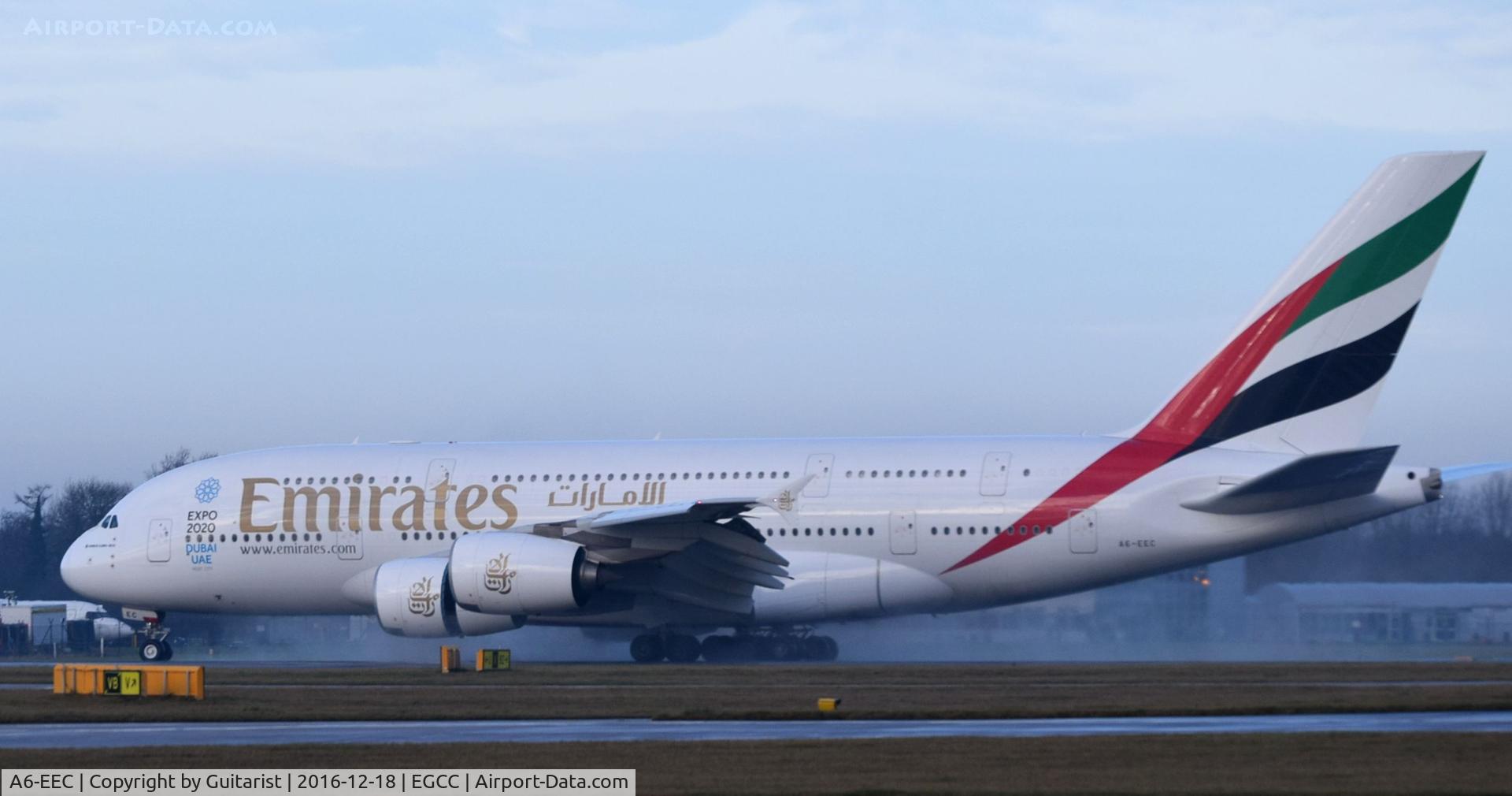 A6-EEC, 2012 Airbus A380-861 C/N 110, At Manchester