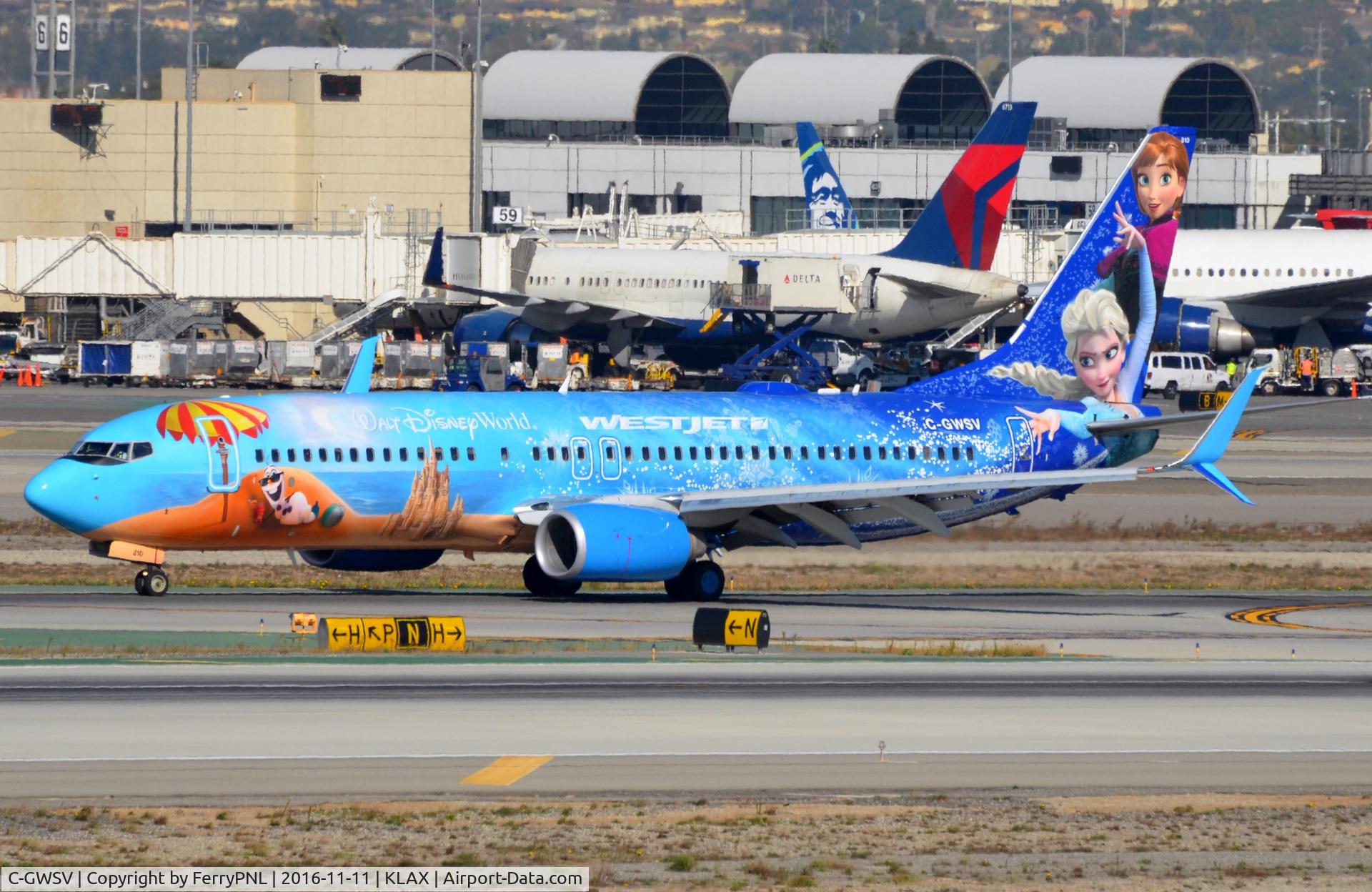 C-GWSV, 2009 Boeing 737-8CT C/N 37158, Westjets Disney B738 arrived