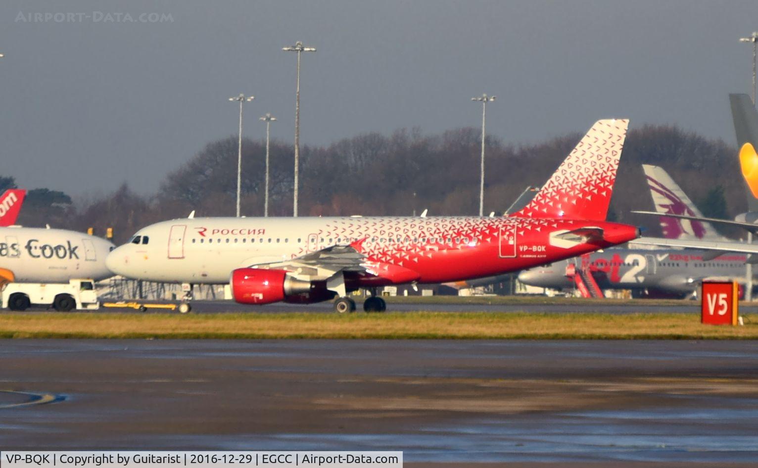 VP-BQK, 2007 Airbus A319-111 C/N 3179, At Manchester