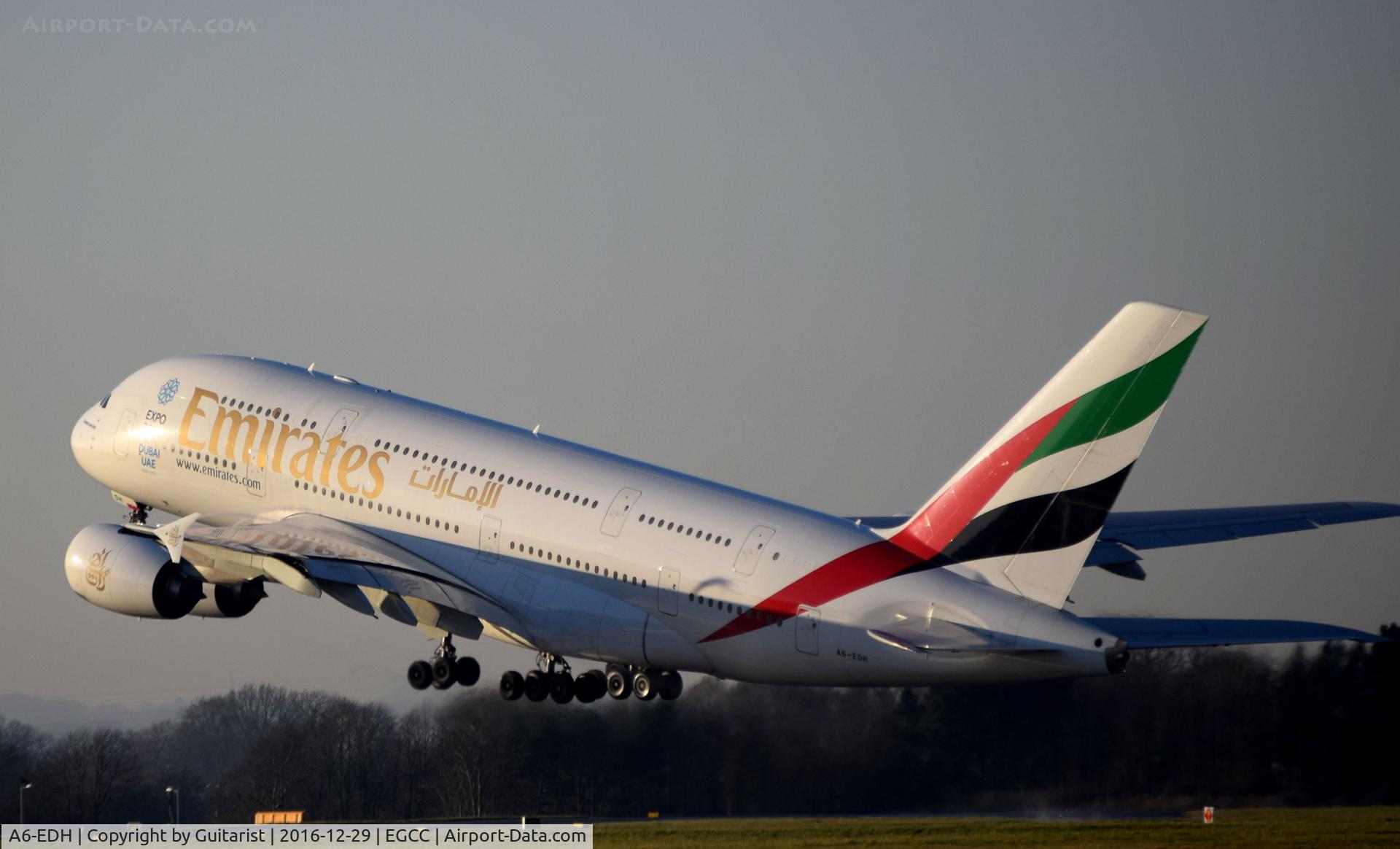 A6-EDH, 2009 Airbus A380-861 C/N 025, At Manchester