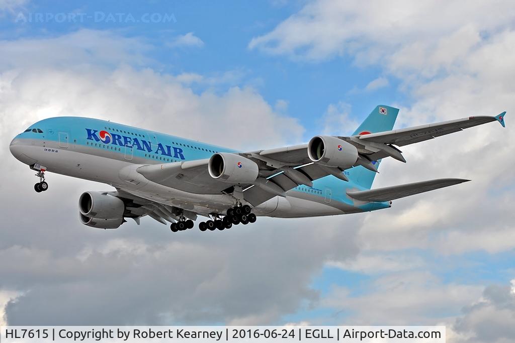 HL7615, 2011 Airbus A380-861 C/N 075, Arriving 27R