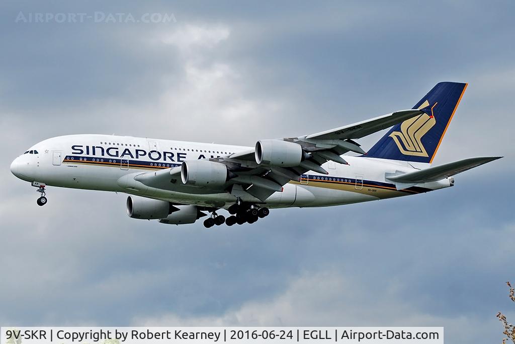 9V-SKR, 2011 Airbus A380-841 C/N 082, Arriving 27R