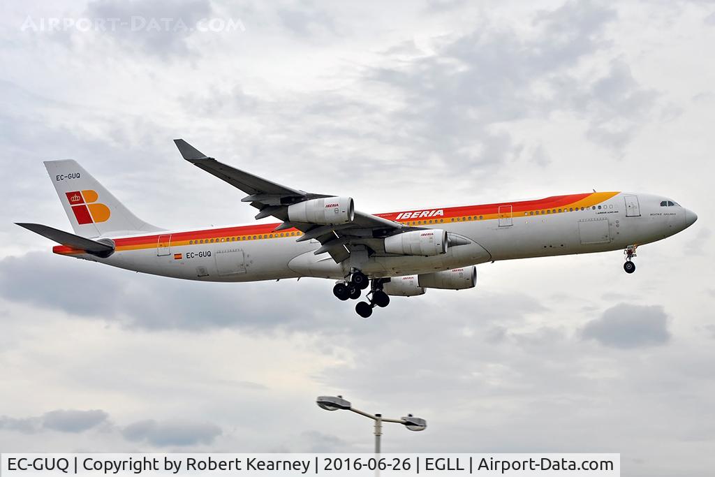 EC-GUQ, 1998 Airbus A340-313X C/N 221, Arriving 27R