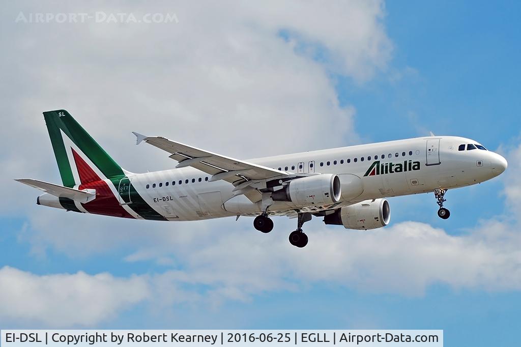 EI-DSL, 2007 Airbus A320-216 C/N 3343, Arriving 27R