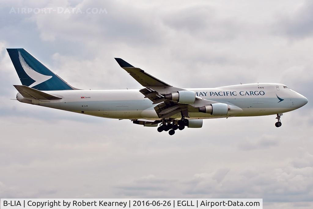 B-LIA, 2008 Boeing 747-467ERF C/N 37299/1404, Arriving 27R