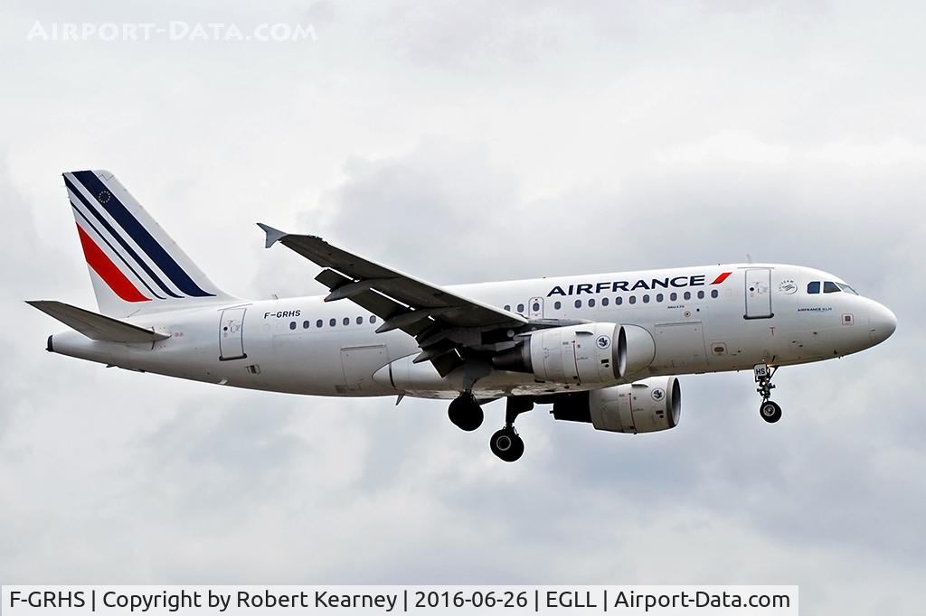 F-GRHS, 2001 Airbus A319-111 C/N 1444, Arriving 27R