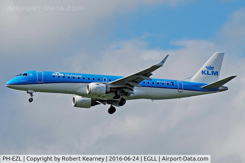 PH-EZL, 2010 Embraer 190LR (ERJ-190-100LR) C/N 19000334, Arriving 27R