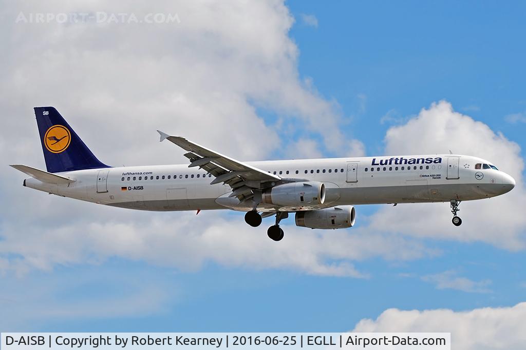 D-AISB, 1999 Airbus A321-231 C/N 1080, Arriving 27R