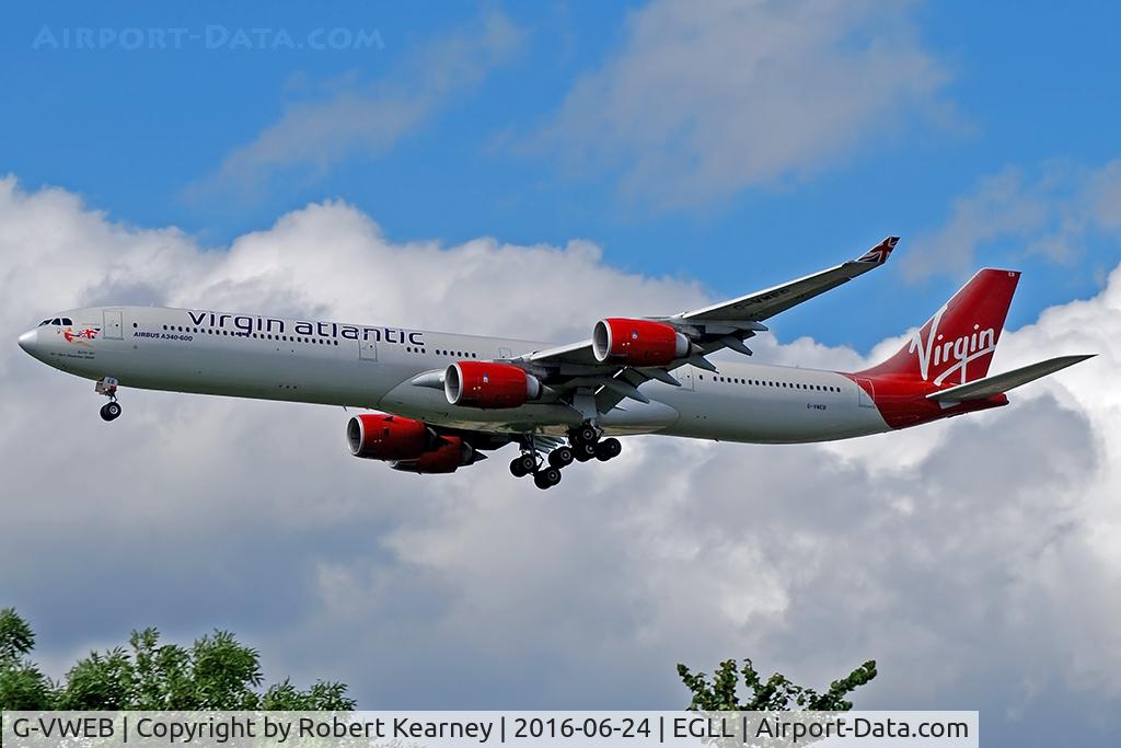 G-VWEB, 2006 Airbus A340-642 C/N 787, Arriving 27R