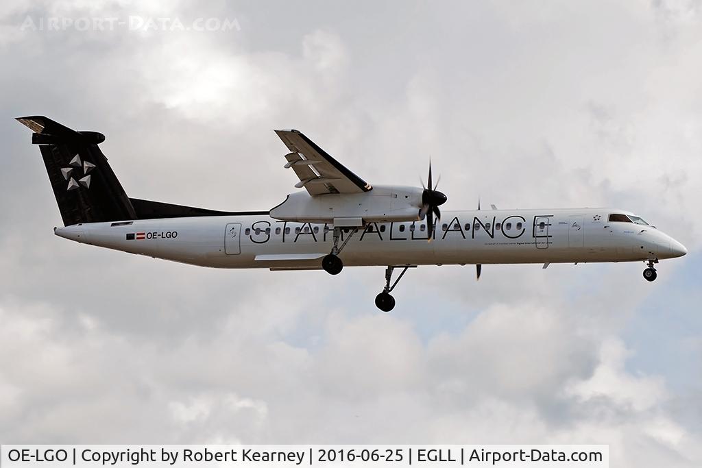 OE-LGO, 2009 De Havilland Canada DHC-8-400Q Dash 8 C/N 4281, Arriving 27R