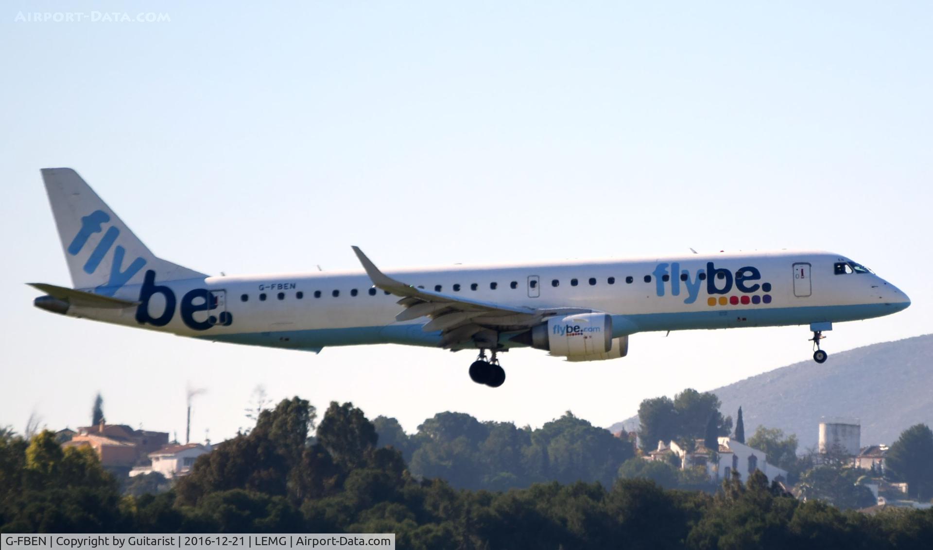 G-FBEN, 2008 Embraer 195LR (ERJ-190-200LR) C/N 19000213, At Malaga