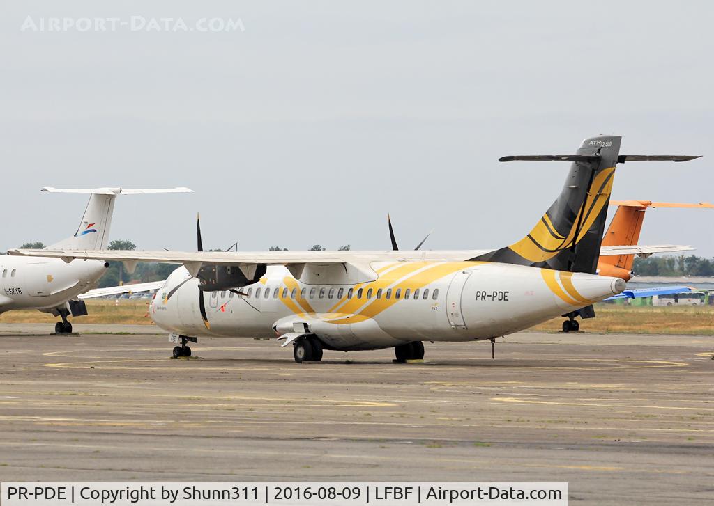 PR-PDE, 1998 ATR 72-212A C/N 565, Transferred to LFBF for storage...