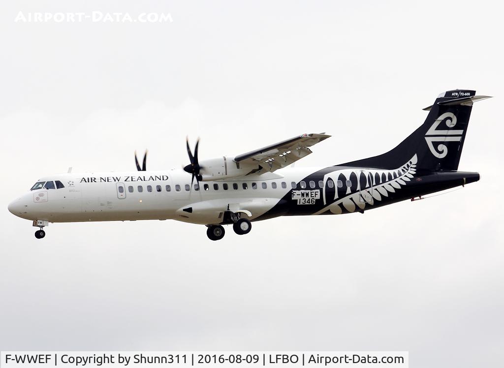 F-WWEF, 2016 ATR 72-600 C/N 1346, C/n 1346 - To be ZK-MVM