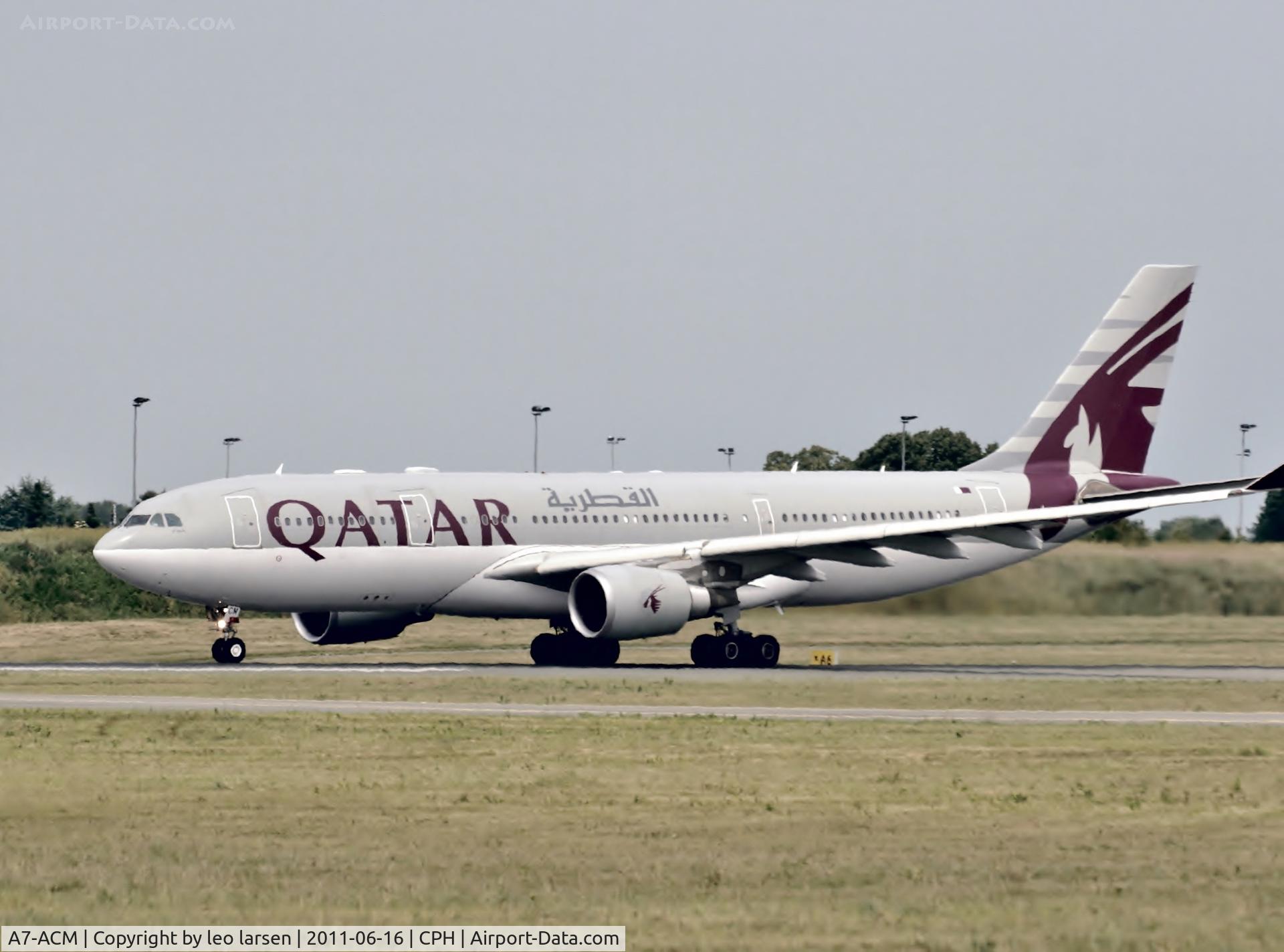 A7-ACM, 2007 Airbus A330-202 C/N 849, Copenhagen 16.6.11