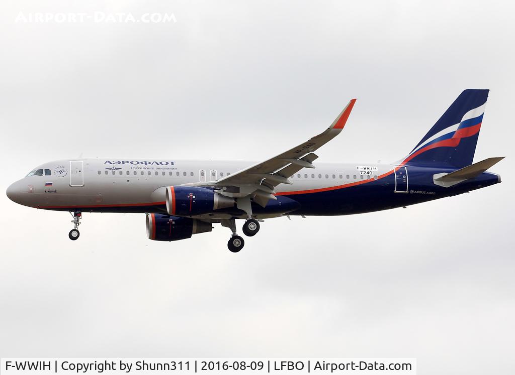 F-WWIH, 2016 Airbus A320-214 C/N 7240, C/n 7240 - To be VP-BAD