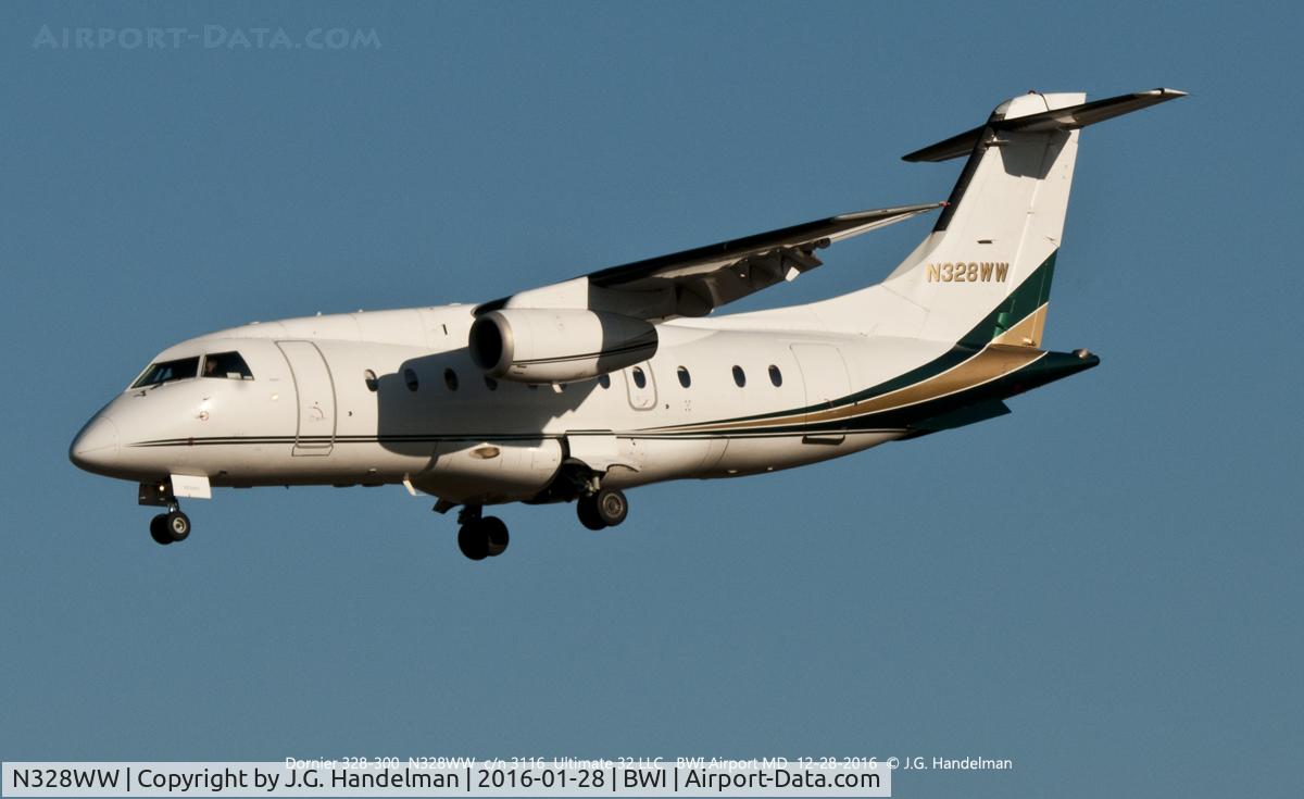 N328WW, 1999 Dornier 328-300 328JET C/N 3116, Approach to 33L.