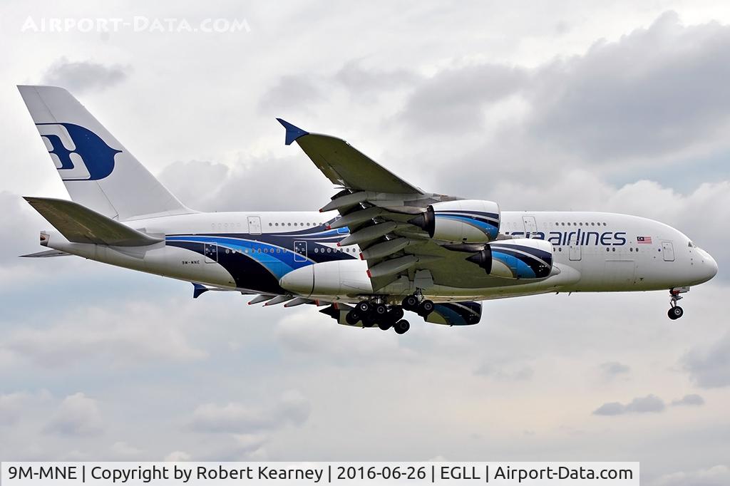 9M-MNE, 2012 Airbus A380-841 C/N 094, Arriving 27R