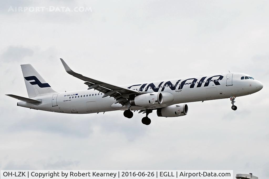 OH-LZK, 2014 Airbus A321-231 C/N 5961, Arriving 27R