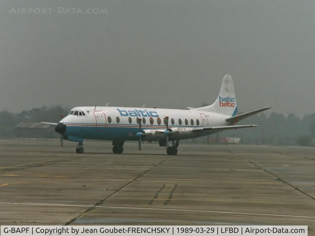 G-BAPF, 1958 Vickers Viscount 814 C/N 338, Baltic Airlines
