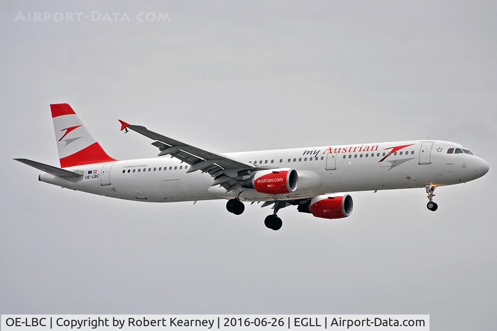 OE-LBC, 1996 Airbus A321-111 C/N 581, Arriving 27R