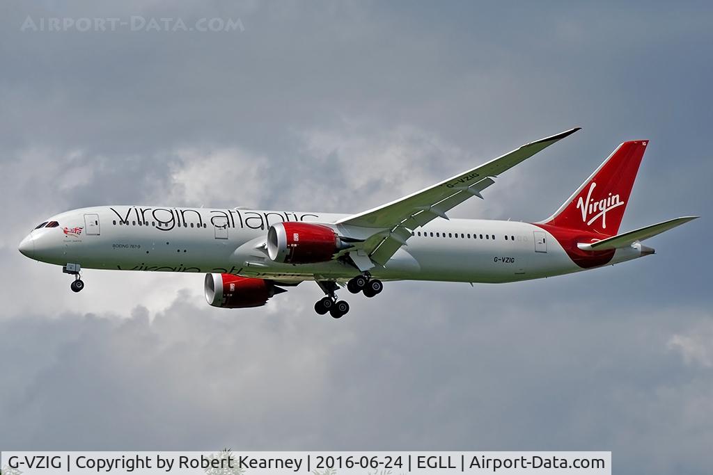 G-VZIG, 2015 Boeing 787-9 Dreamliner Dreamliner C/N 37969, Arriving 27R