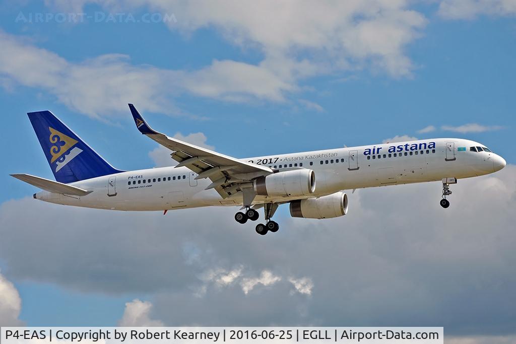 P4-EAS, 1998 Boeing 757-2G5 C/N 29488, Arriving 27R