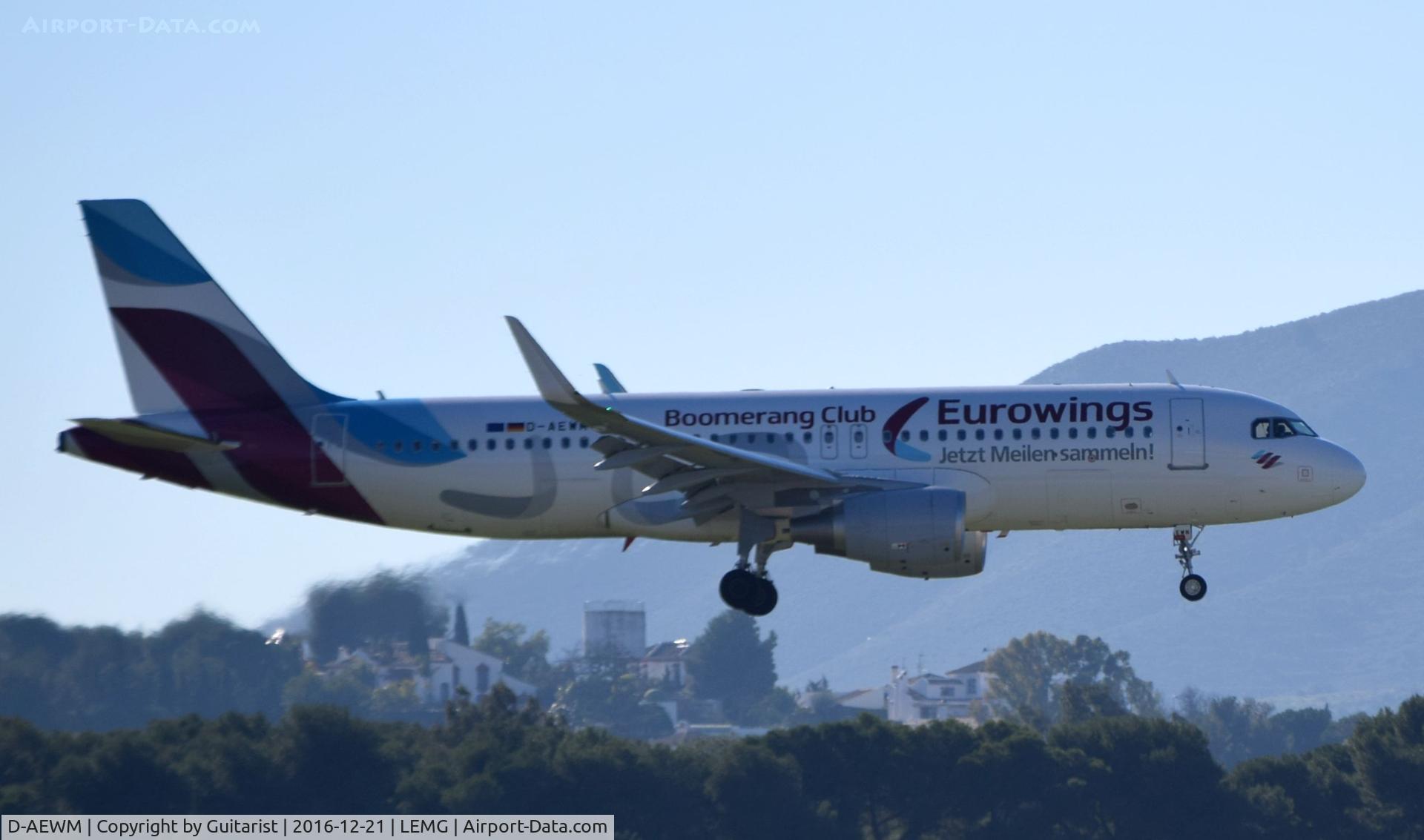 D-AEWM, 2016 Airbus A320-214 C/N 7259, At Malaga