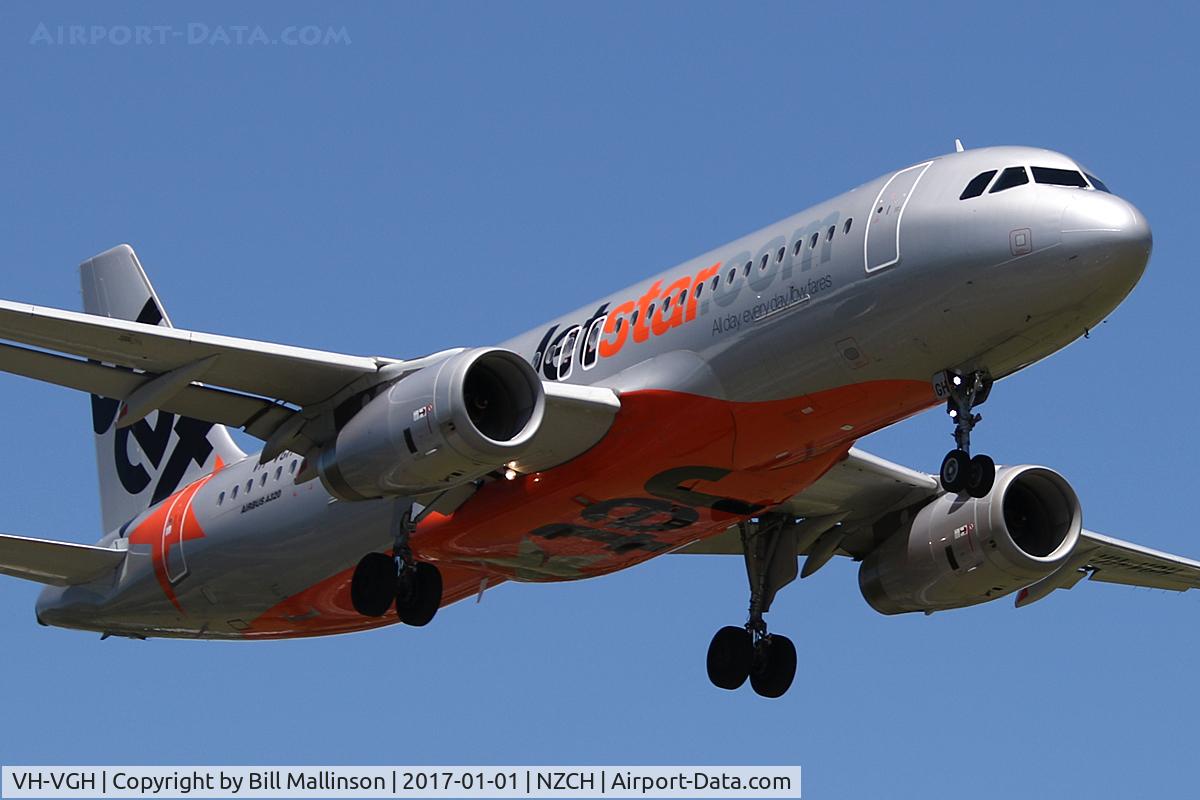 VH-VGH, 2010 Airbus A320-232 C/N 4495, JQ233 from AKL