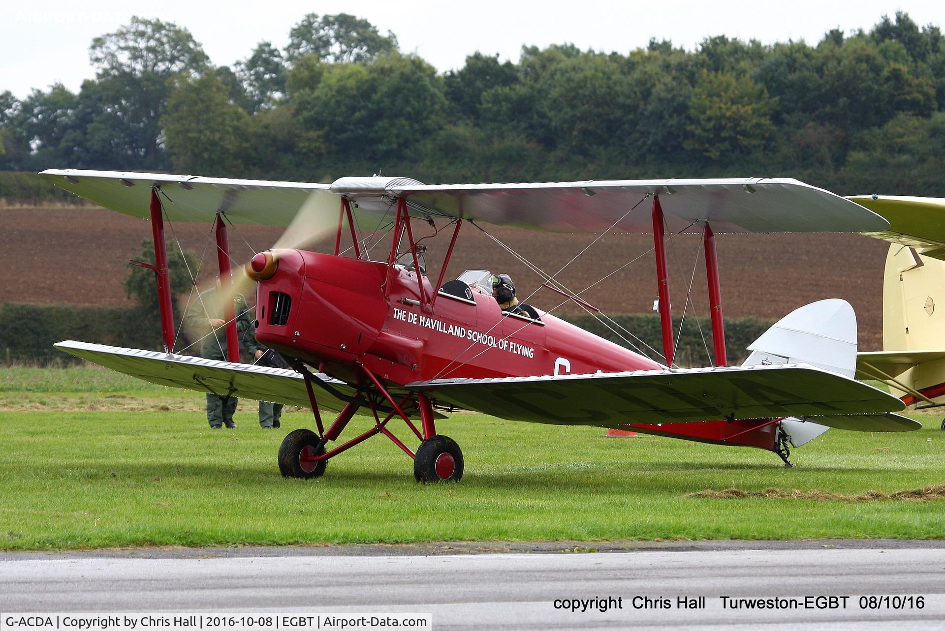 G-ACDA, 1934 De Havilland DH-82A Tiger Moth II C/N 3175, at Turweston