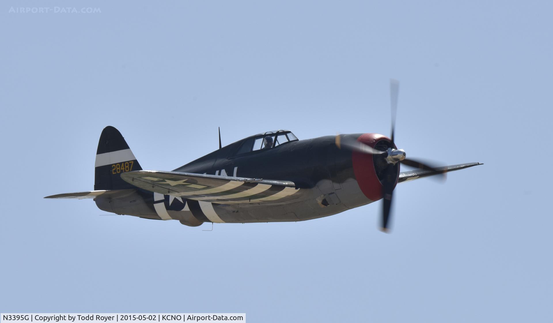 N3395G, 1942 Republic P-47G-15-CU Thunderbolt C/N 42-25254, Planes of Fame Airshow