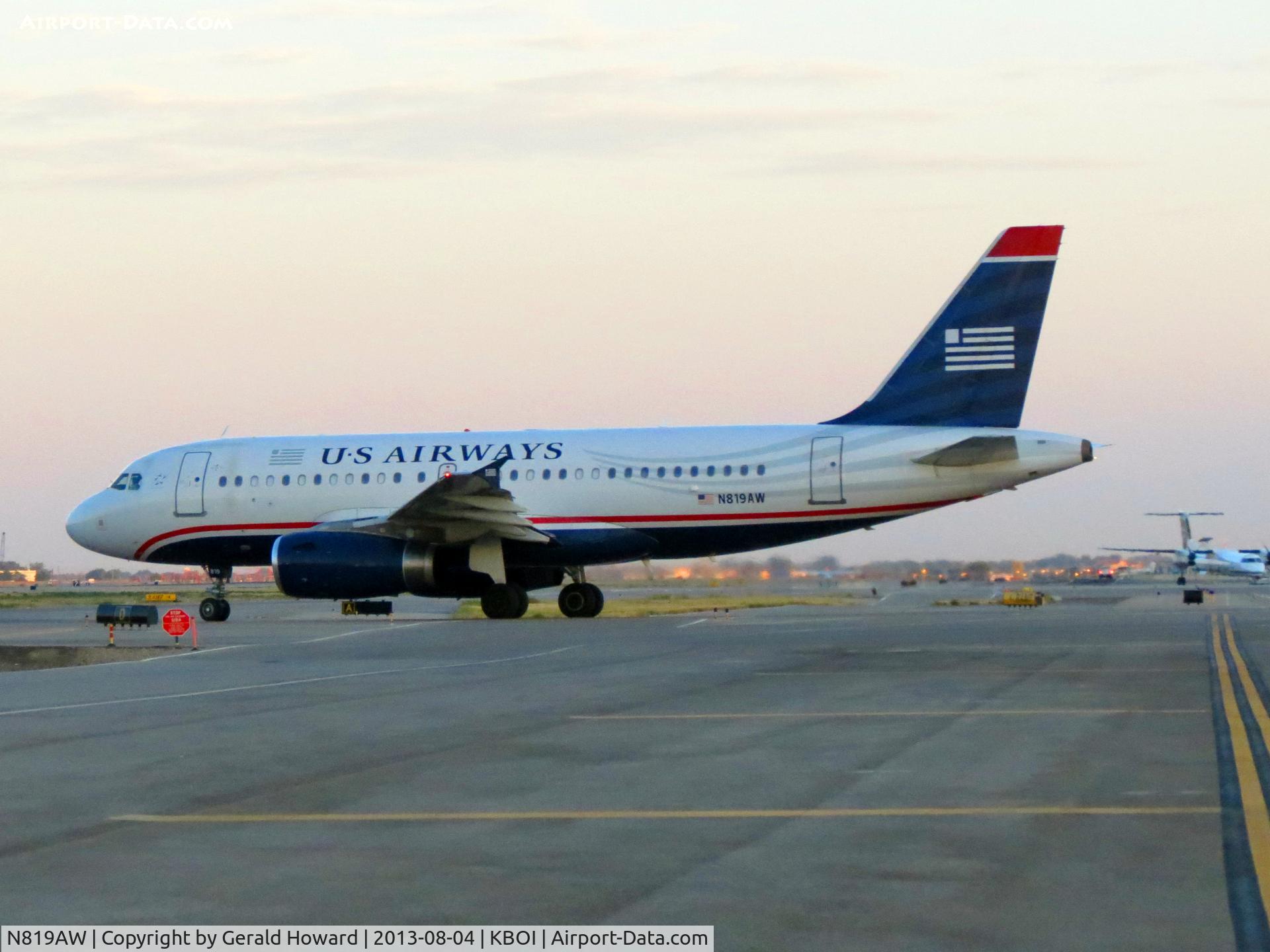 N819AW, 2000 Airbus A319-132 C/N 1395, Early morning taxi out to Alpha and RWY 10L.